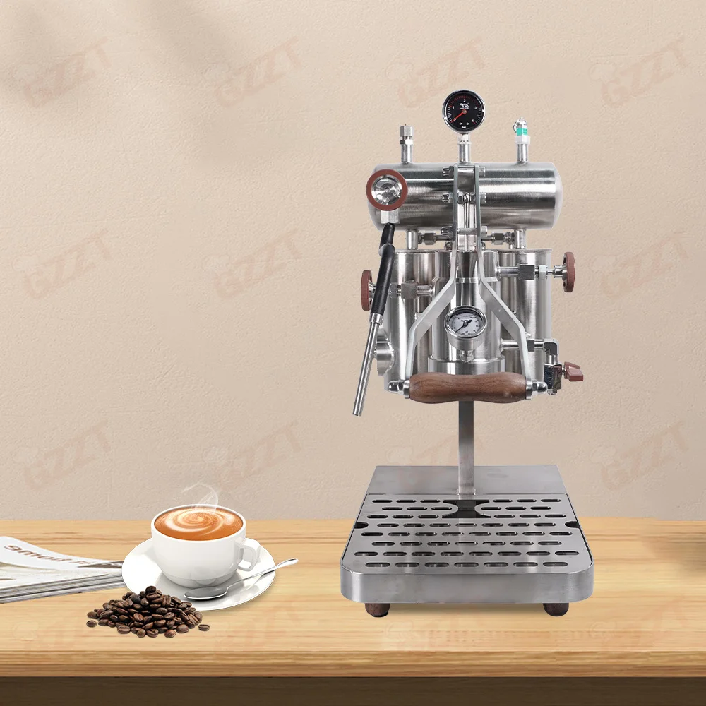 

Ручная кофеварка для эспрессо с переменным давлением в стиле панк, ретро, 58 мм, коммерческий ручной пресс, кофемашина из нержавеющей стали