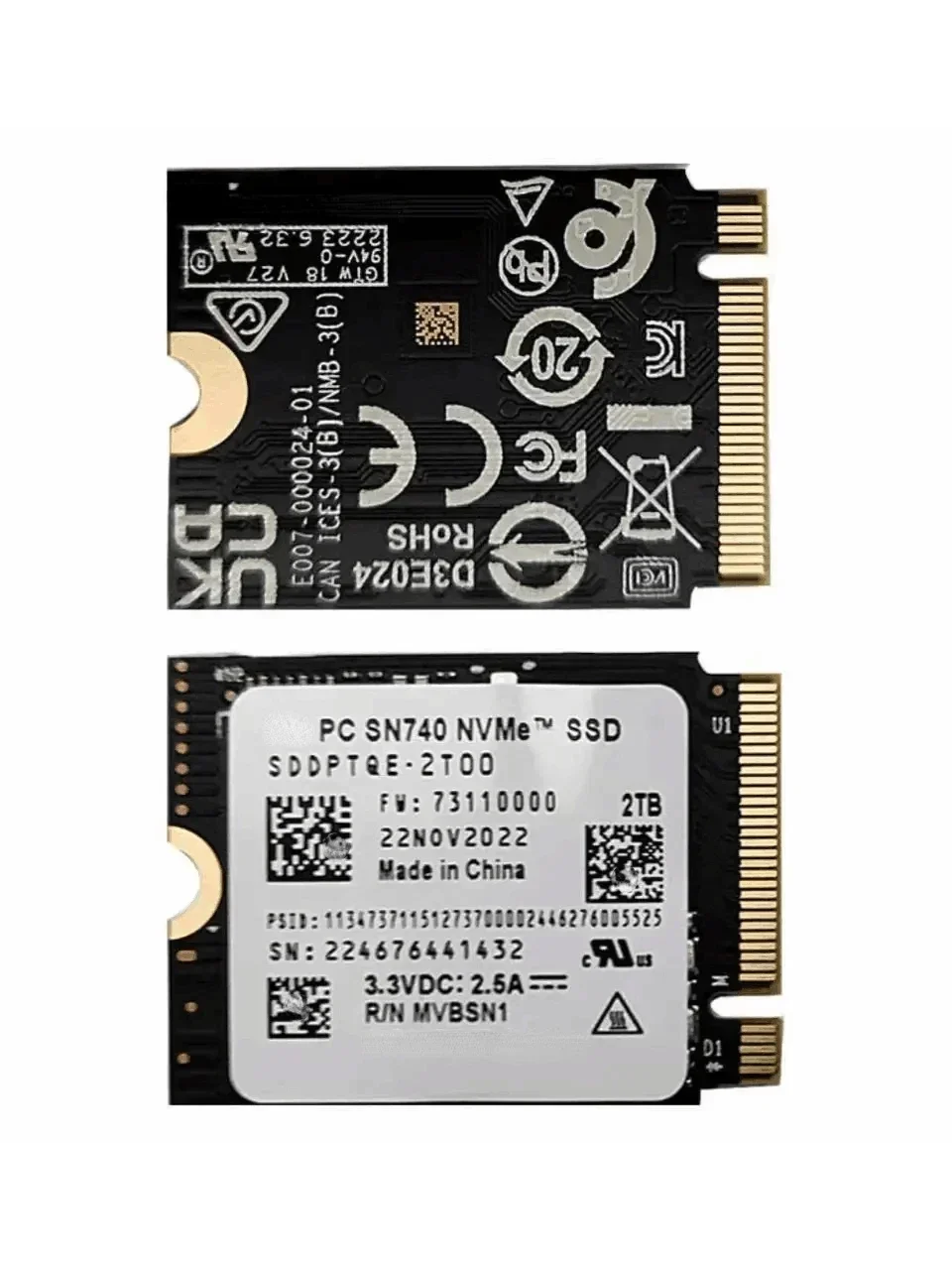 Imagem -06 - Western M.2 2230 Ssd 2tb Nvme Pcie Gen4 x Microsoft Surface Pro x Laptop Steam Deck Sn740