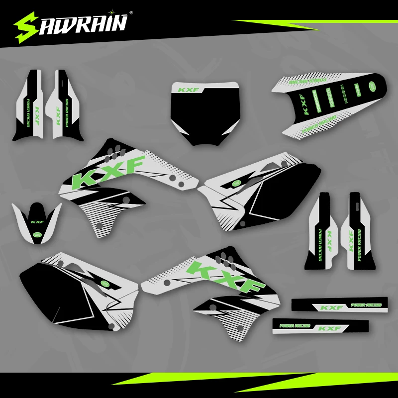 

Sawrain Motorcycle Graphics Backgrounds Decal Stickers Kits for KAWASAKI 06-08KXF450 01