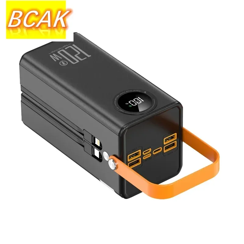Universal Super Fast Charging 160,000 MAh Power Bank Comes with Line Outdoor Camping Large Capacity BCAK Mobile Power Supply 500