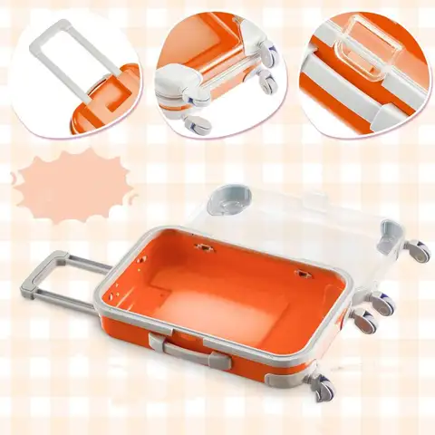 Miniature Mini Suitcase Candy Box Storage Accessories Portable Trolley Party Favor Boxs Simulation Trolley Case