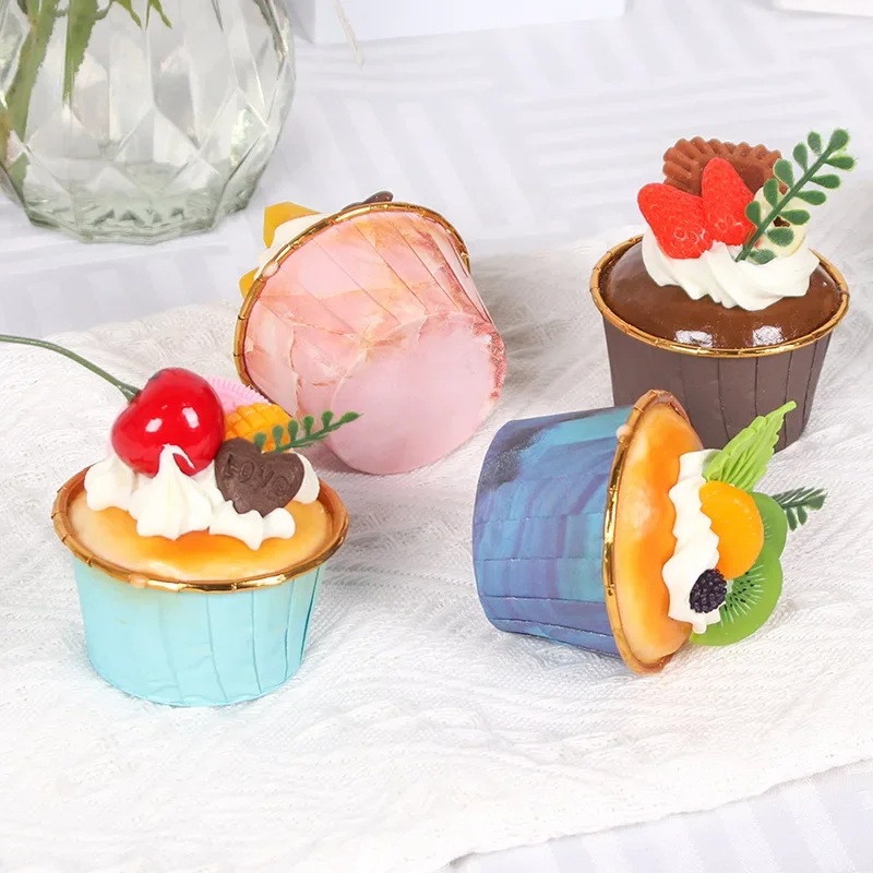 1set Fake Cake Soft Flavor Cake Model Simulation Props Food Model Cabinet Decoration Wedding Props Scale Model Decoration