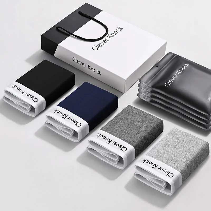 1/3 قطعة الرجال القطن سراويل بوكسر الصلبة حجم كبير مثير السروال الذكور تنفس الملابس الداخلية لينة الراحة ارتداء اليومي سراويل