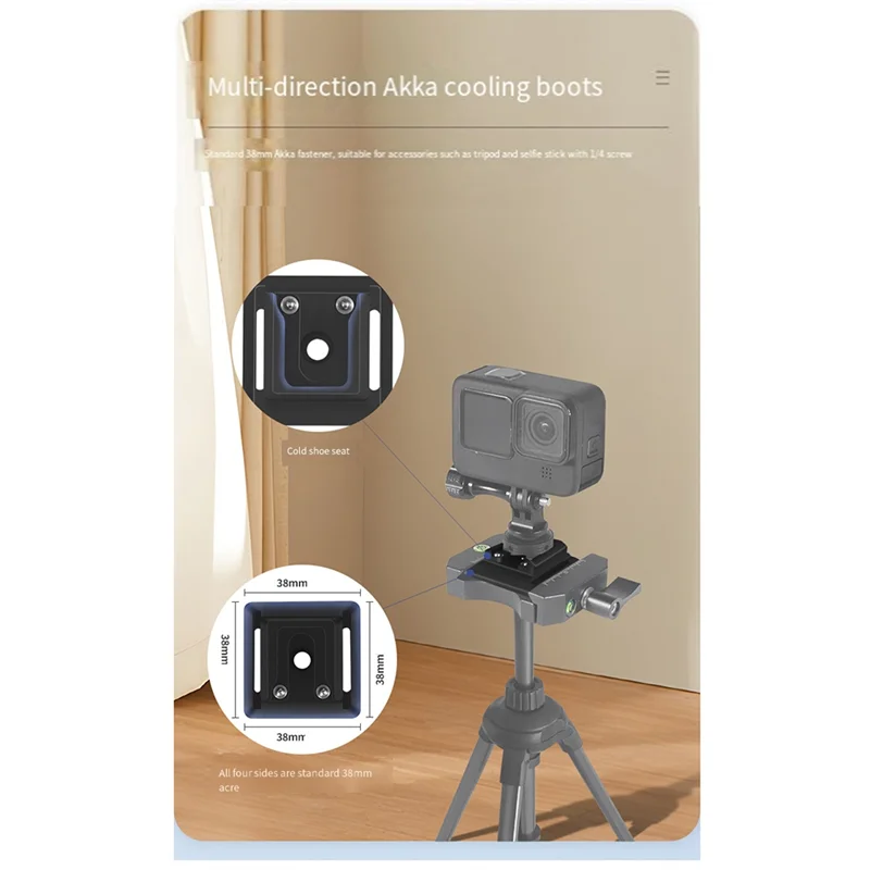 SR-untuk Arca Dudukan Sepatu Dingin Rilis Cepat Tripod Foto 1/4 Dudukan Sepatu Dingin Magnetik Basis Kepala Rilis Cepat, Set B Mudah untuk U