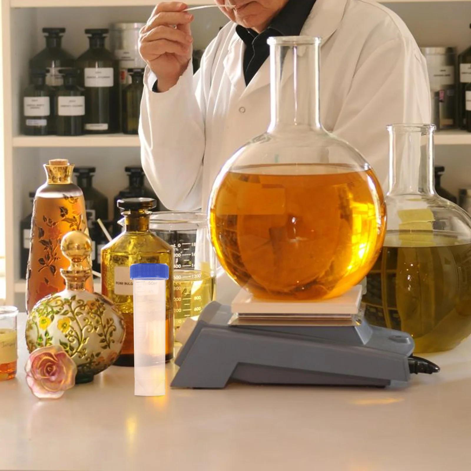 

50Pcs 50Ml Plastic Centrifuge Tubes with Caps Secure Seal Centrifuge Vials for Lab Testing Precision Sample Storage Small Tubes