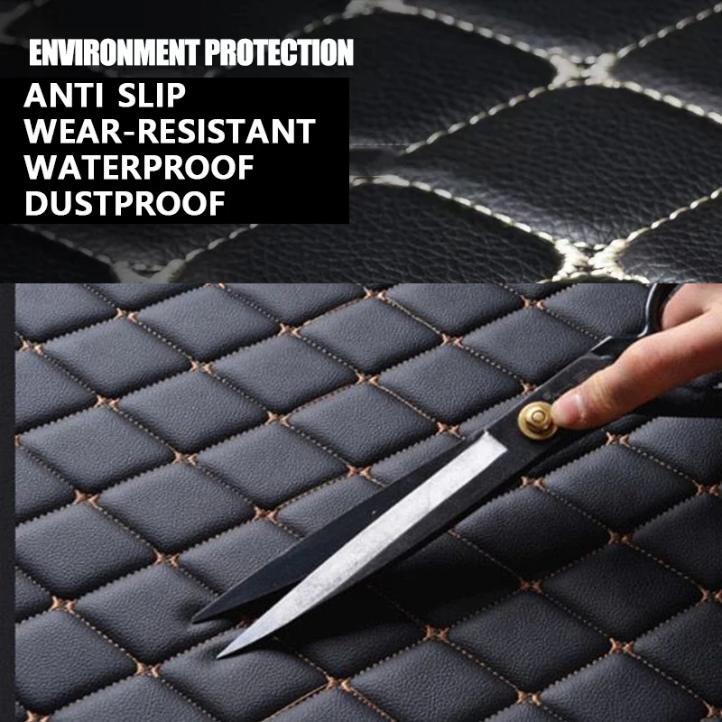 Car Floor Mats For Peugeot 208 A9 2012~2018 Carpets Luxury Leather Mat Durable Rugs Anti Dirty Pad Set Car Accessories 2013 2014