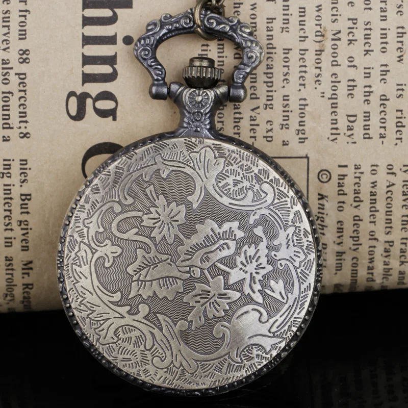 ساعات جيب كلاسيكية على شكل قطار بخاري قلادة Steampunk مع سلسلة هدايا على مدار الساعة للنساء والرجال