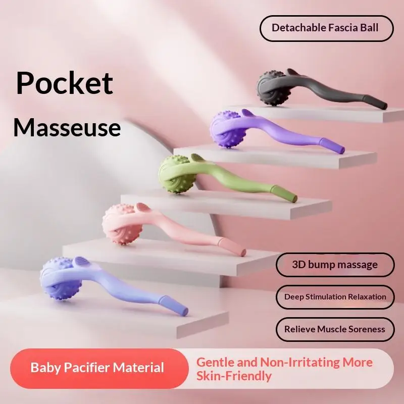 Handheld Roller Massager Design Easy Use Point Massage Relieve Body Fatigue Promote Massager Yoga Ball Portable Portable Arm Leg