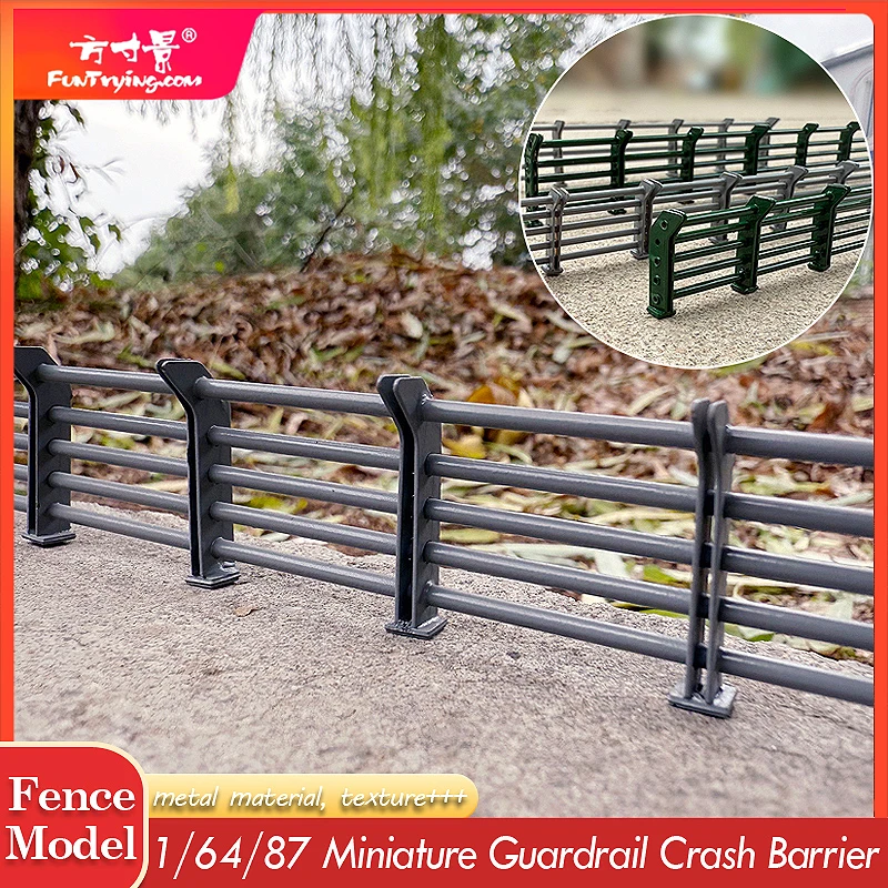 Modello di simulazione in miniatura in scala 1/64 Ho Viadutta Protezione autostradale Rete da costruzione in fabbrica Ponte Fiume Scena Guardrail Modello