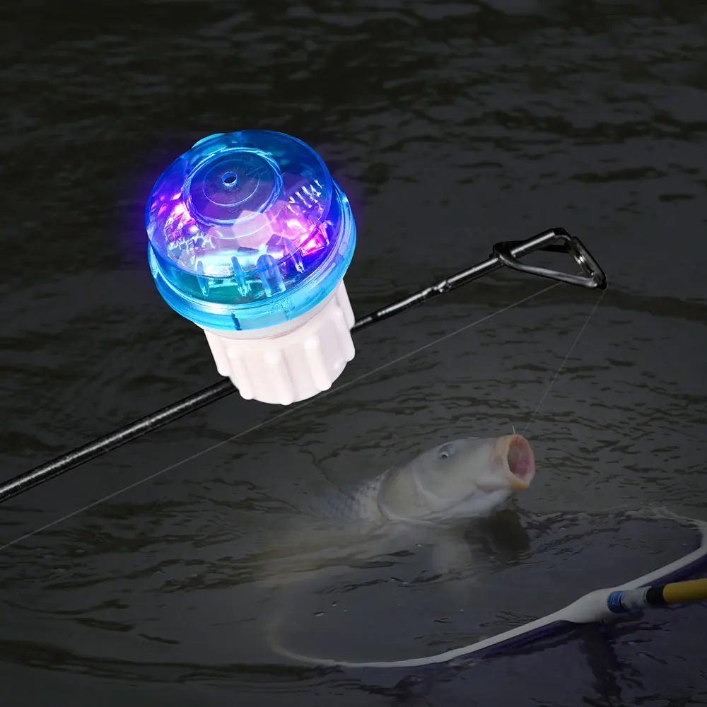 

1pc Fishing Bite Hook Alarms Light Clip Non-slip Plastic Rod Pole Swing Indicator Lamp with Battery Fish Tackle Tool Accessories