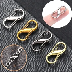 Hebillas de Metal ajustables con forma de S, eslabones de cadena de doble hebilla, Clip de Metal pequeño para bolsa extensora, accesorios de longitud de cadena, 5 uds.