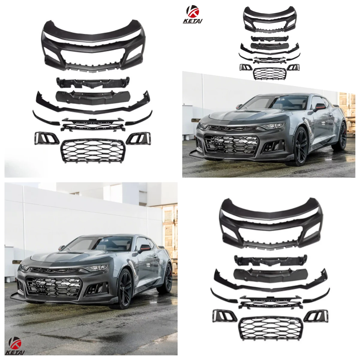 

STROVAN 19 ZL1 Style Body Kit Front Bumper Lip Car Bumper Auto Accessories for Camaro SS Model 2019+