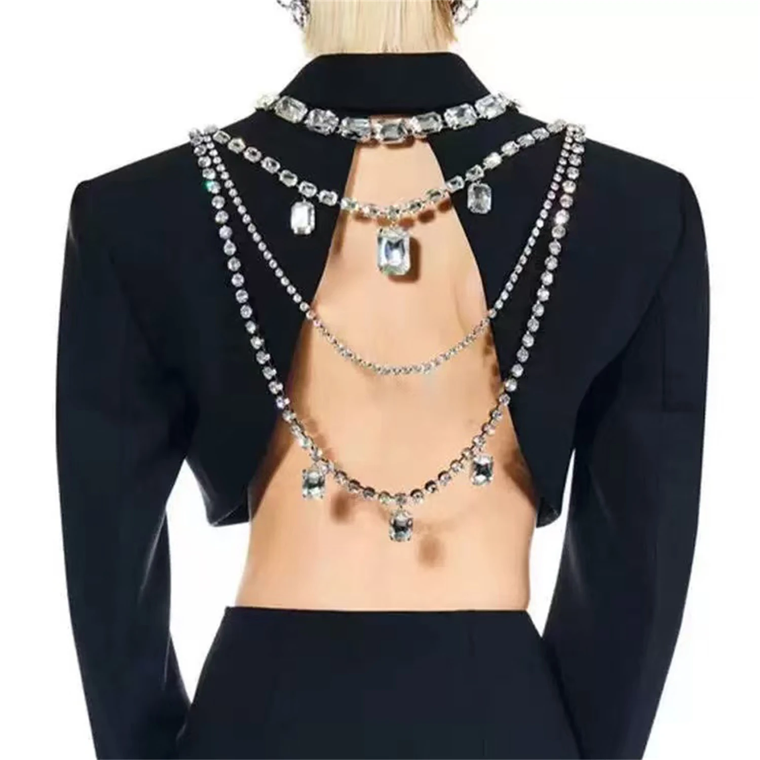 Sexy Wassertropfen-Anhänger, Legierung, Rückenkette, Party, Bankett, Abendkleid, Damen-Körperkette