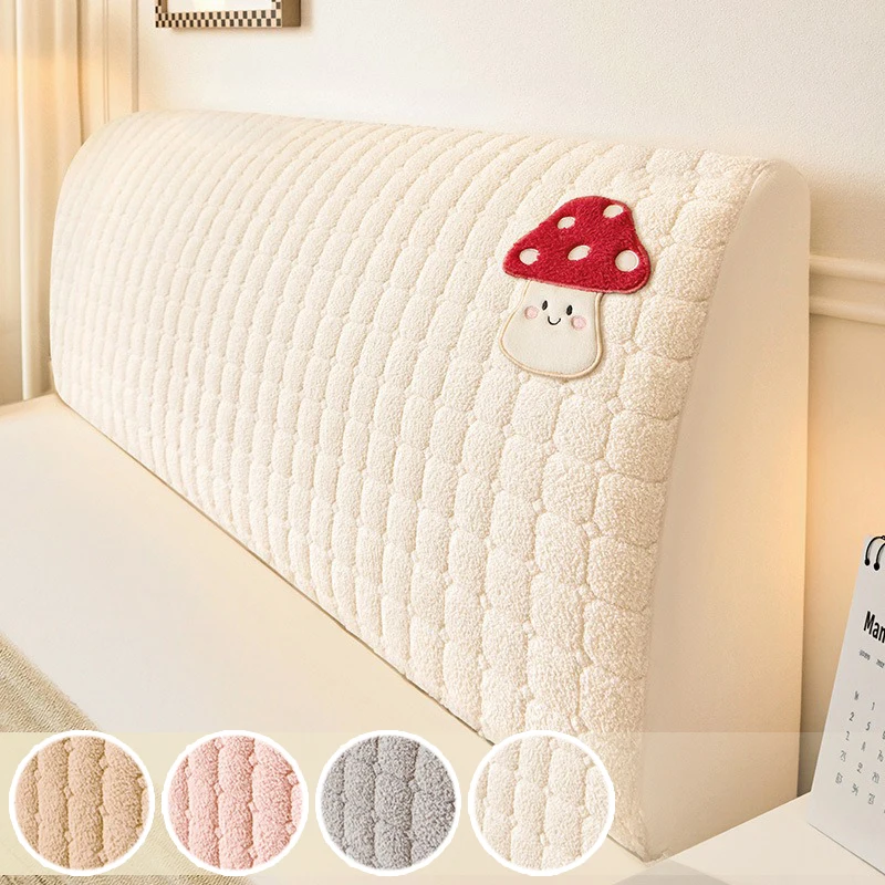 

Новейший мягкий толстый бархатный чехол премиум-класса изголовья, все включено, дизайн, сплошной цвет, пылезащитная защита для роскошного декора спальни