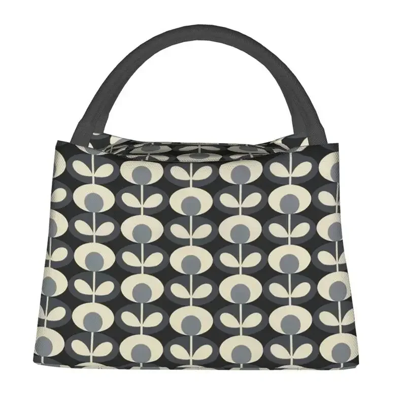 Orla Kiely Scandinavian Flowers Insulated Lunch Bags for Women Floral Cooler Thermal Food Lunch Box Outdoor Camping Travel