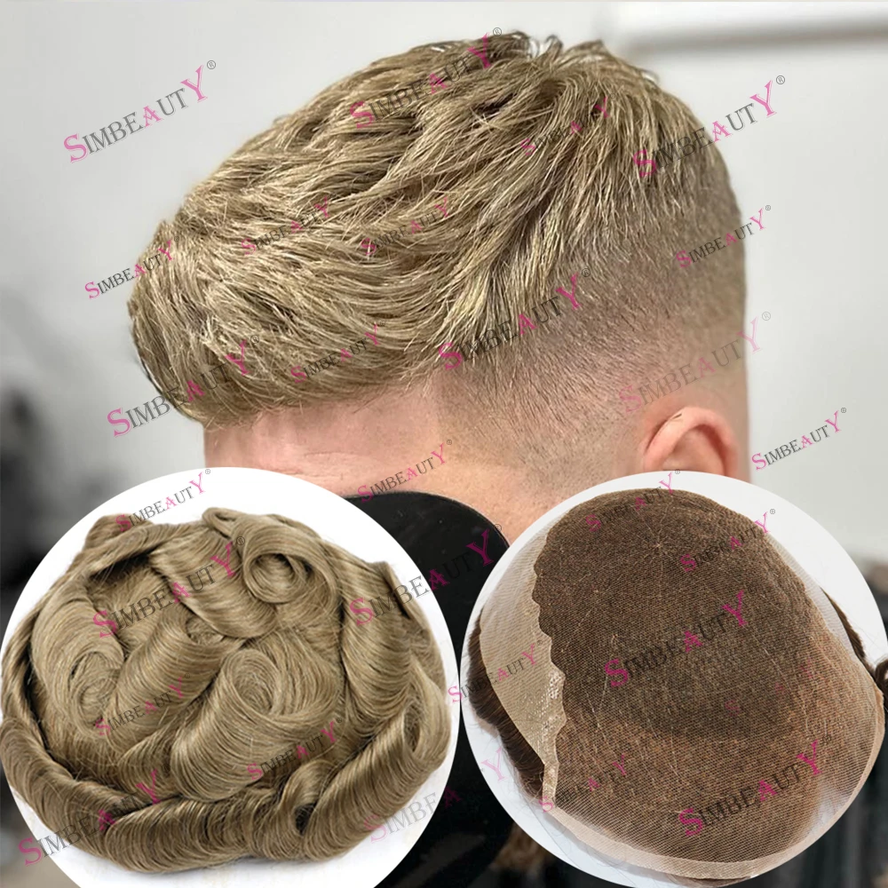 1B50 1B80 Sistema de Prótese Masculino Cinza Macio Swiss Lace & PU Base Q6 Toupee Fina Natural Cabelo Humano Lace Front Hairpieces dos homens