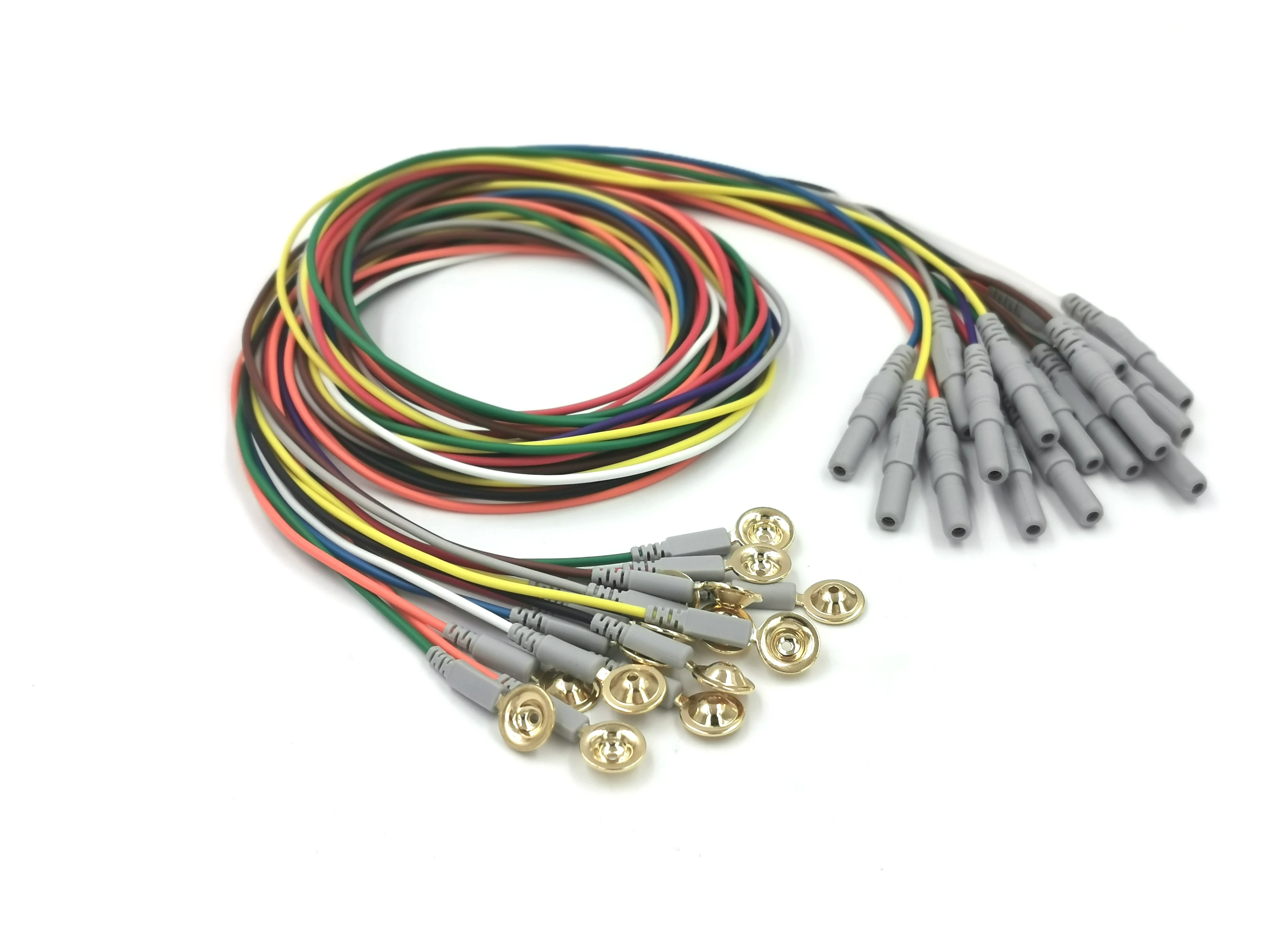 China factory single use disposable gold plated eeg cup electrode cable electrode eeg price