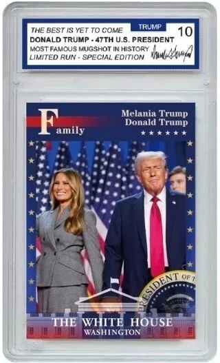 

Donald Trump Mugshot Collector's Trading Card - Gem Mint 10 Rated - Iconic 2024