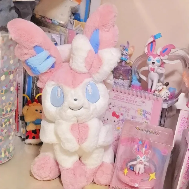 Peluche Suave y Esponjoso de Pikachu, Sylveon, Glaceon, Pokemon Eevee, Juguetes de Peluche de Anime, Muñeco de Peluche de Vaporeon