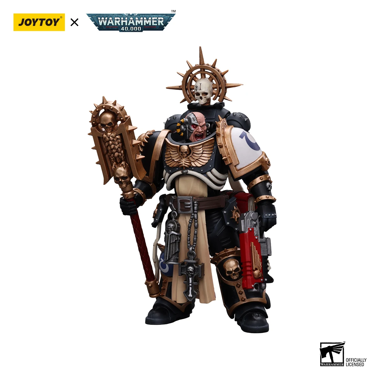 Figurki akcji JOYTOY Warhammer 40k 1/18 Ultramarines Judiciar Chaplain Indomitus