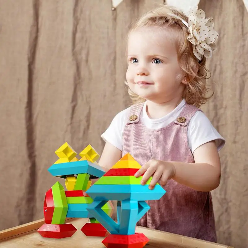 Juguetes apilables para niños pequeños, bloques de construcción apilables, juguetes educativos duraderos, juguetes sensoriales para niños de 1 año