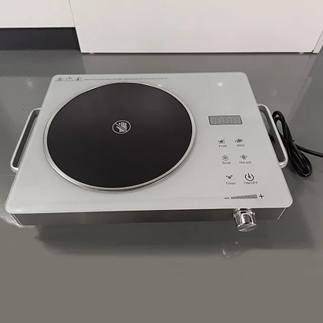 ---220V Aluminum Alloy Timer One To Three Hours White Color Cocina Infrarroja Infrared Cooker Portable Ceramic Hob