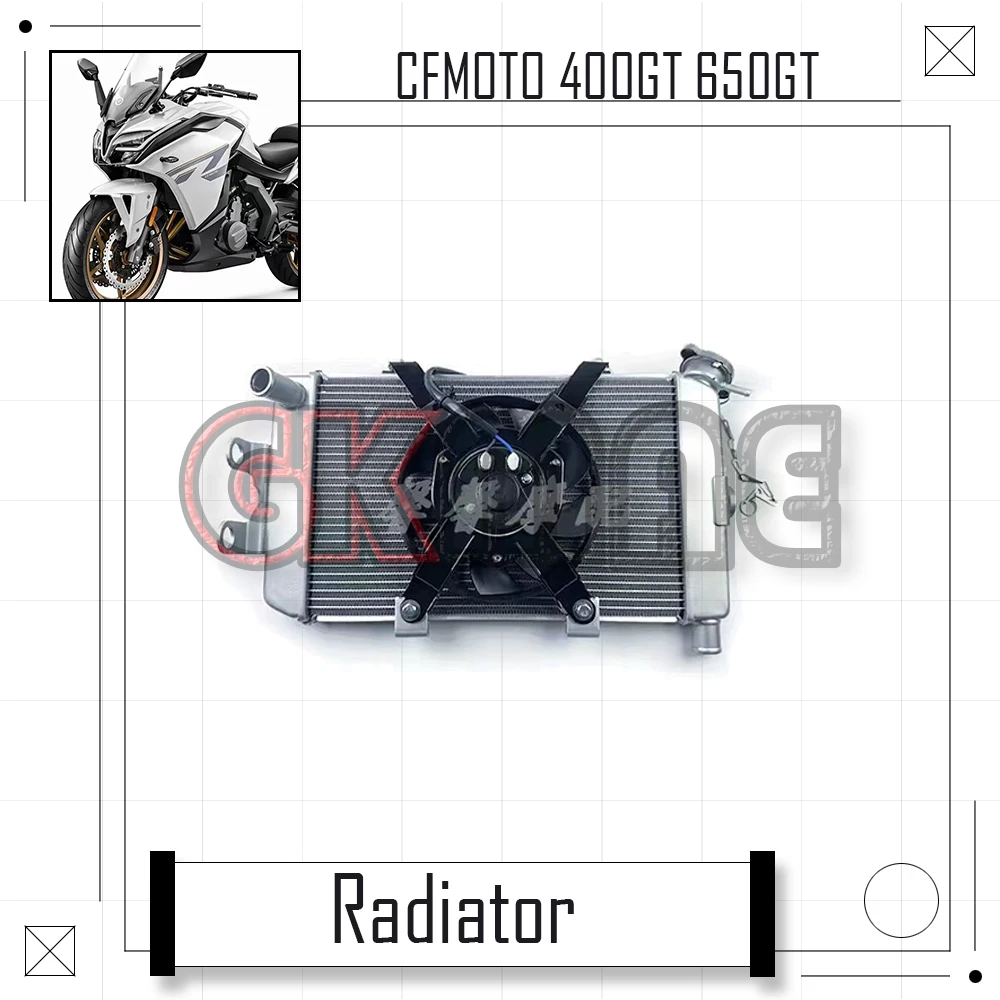 

New For CFMOTO 400GT 650GT GT 400 650 Motorcycle Original Radiator Main Water Tank Water-Cooled Radiator Fan Fit CF400-5 CF650-8