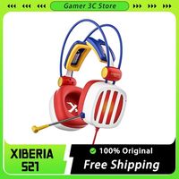 Xiberia S21 Wired Gaming Headphones Over Ear Headwear Esports With Microphone  USB Noise Reduction Gamer Earphone Csgo Fps Gift