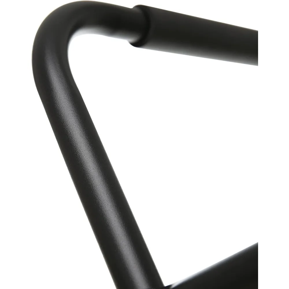 سلم قابل للطي بثلاث خطوات مع درابزين - سعة 500 رطل، إطار فولاذي، قضبان جانبية آمنة، مثالي للاستخدام المنزلي في المطبخ