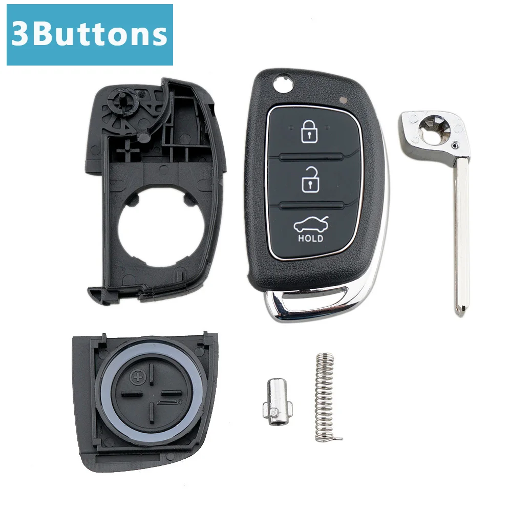 

3 / 4 Buttons Car Remote Key Shell Case Replacement Fit for Hyundai / Santa / Fe Sonata-/ Tucson- Accent I30 / I40 / I45