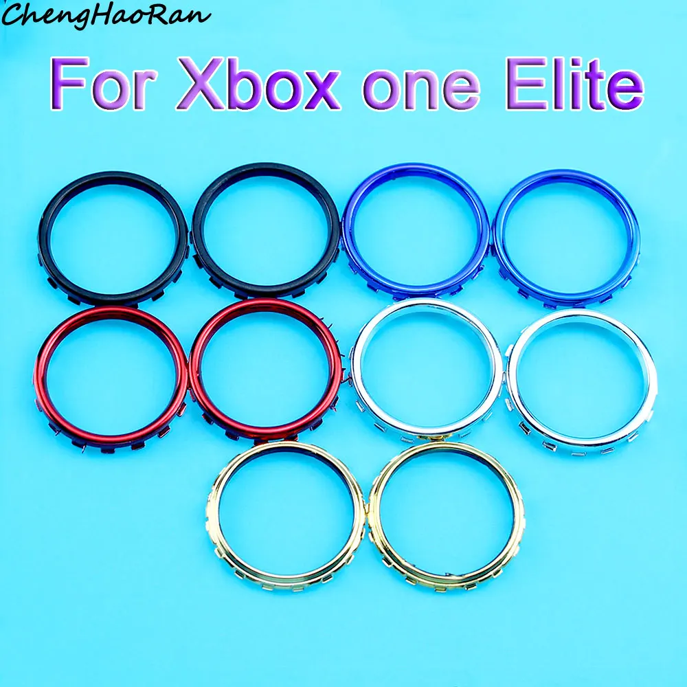 2 pcs Chrome Featured Gaming Stick Rings For Xbox One Elite Controller Remote Stick Mutual Rings Repair Replacement  Accessories