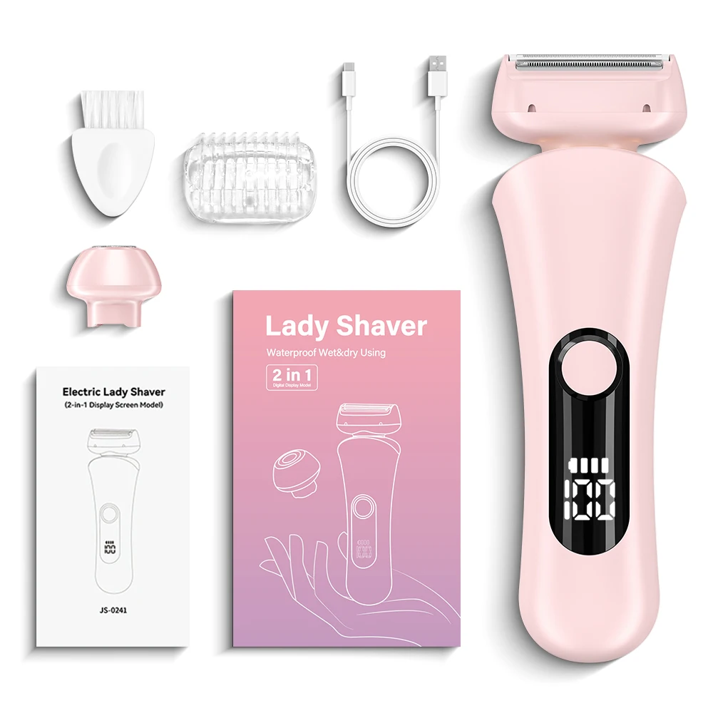 Portable IPX7 Waterproof Electric Epilator for Women Mini Bikini Body Hair Shaver Ladies Shaver for Household Use