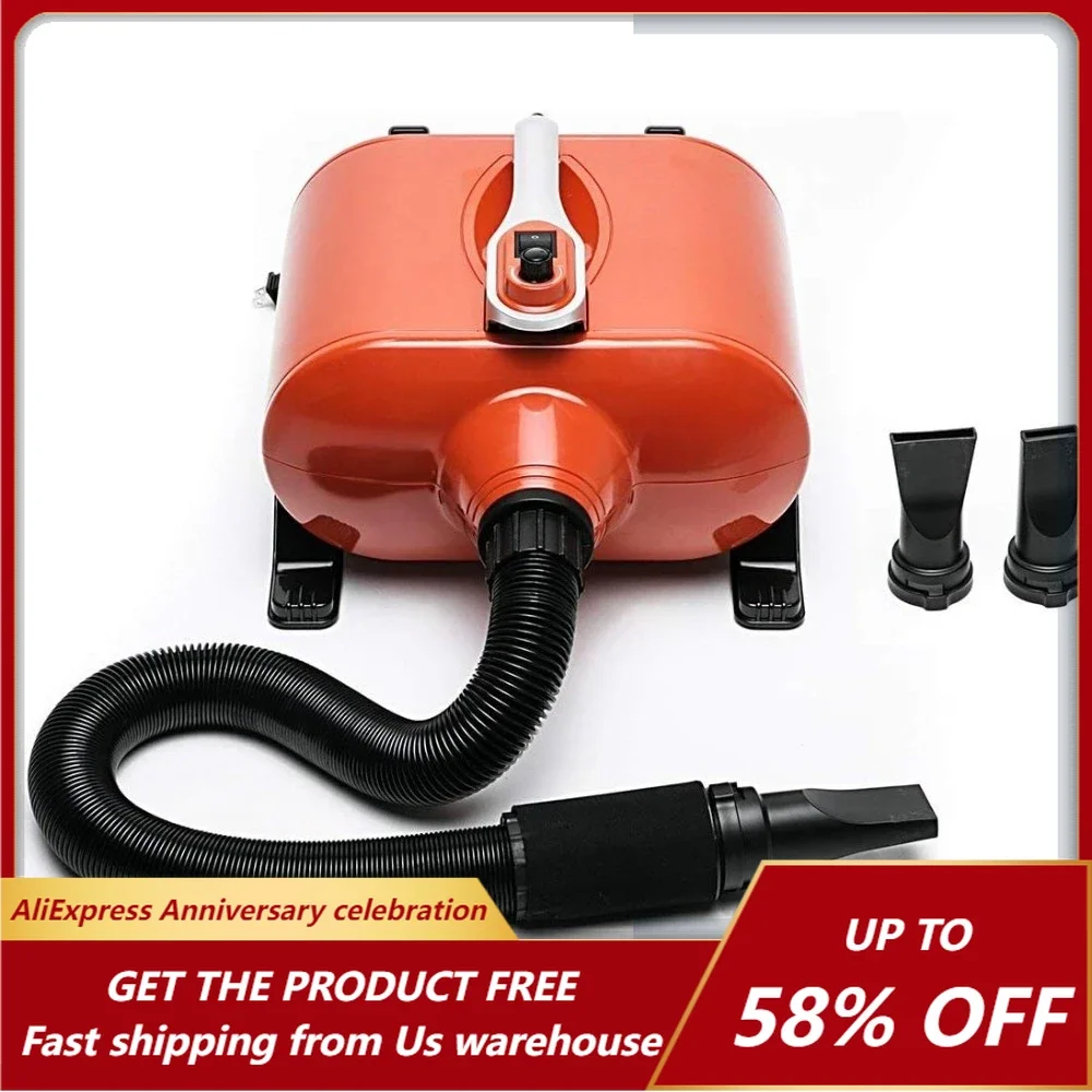 High Velocity Professional Dog Pet Grooming Hair Drying Force Dryer Blower 6.0HP Dual Motor Designed for Large Dogs