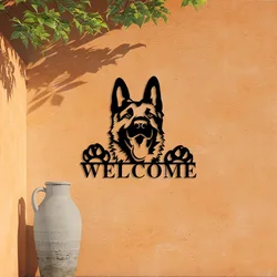 Custom Personalized German Shepherd Dog Metal Sign Art Custom German Shepherd Dog Metal Sign Pet Name Sign Gift for Pet Owner