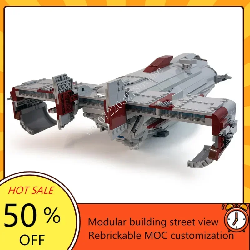 1311PCS Polan 717Transport Space War Military MOC SpaceShip Battle Model Custom Puzzles Architecture DIY Assembly Model Toy Gift