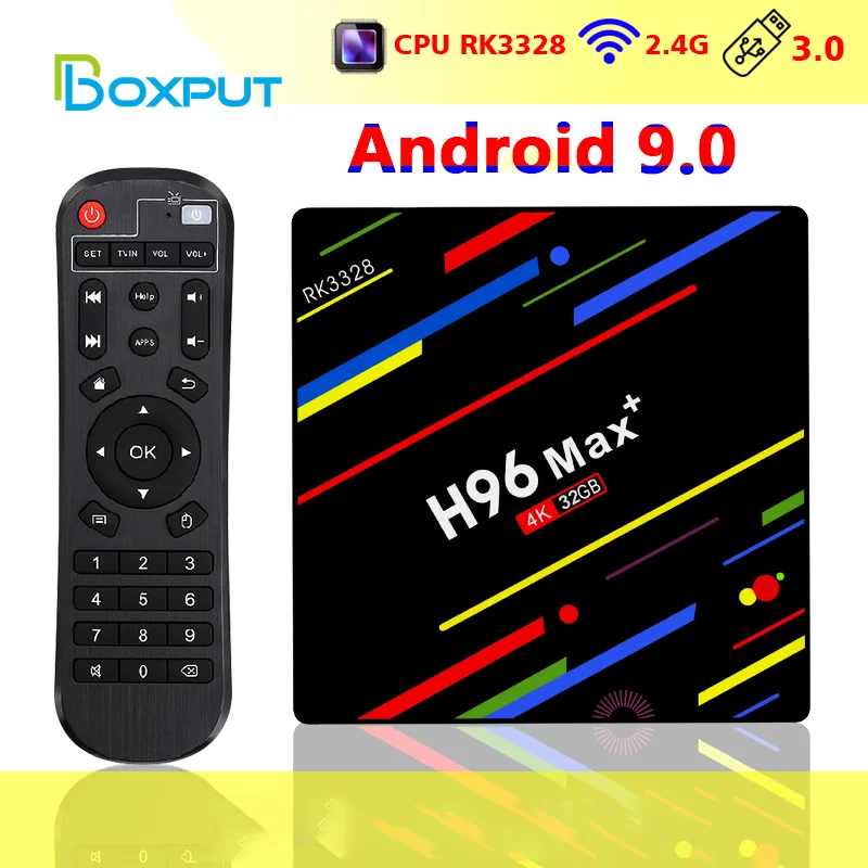 

H96 MAX Plus Smart Media Player tvbox 1000M 2.4G/5G WIFI BT 4K Rockchip3328 Smart Set-top Tv Box Android 9.0