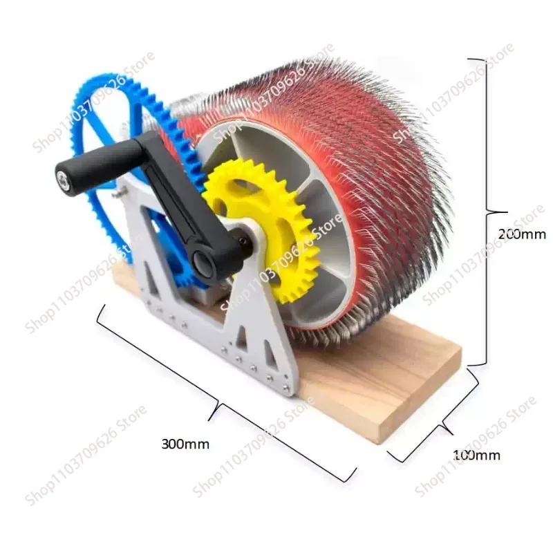 Hand-Cranked Wool Carder Fiber Blender, Quick Color Mixing Tool for Spinning and Felting Crafts