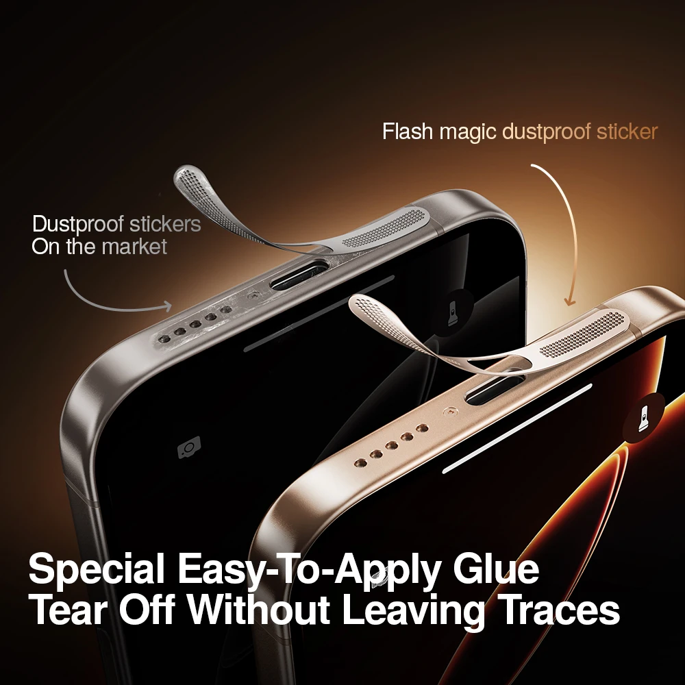 SmartDevil الغبار ملصق آيفون 16 برو ماكس 16Pro 15 14Pro الهاتف المتكلم الغبار ملصق شحن ميناء مكبر صوت معدني الغبار واقية