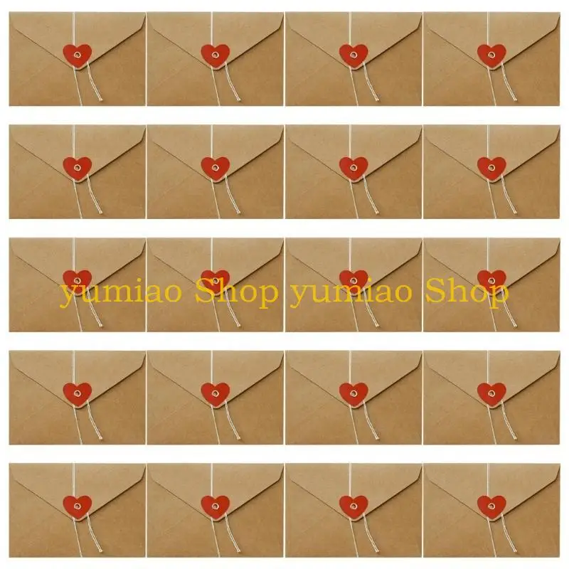 587B 20x Gift Envelopes Valentines Day Envelopes Invitation Envelopes Paper Envelopes
