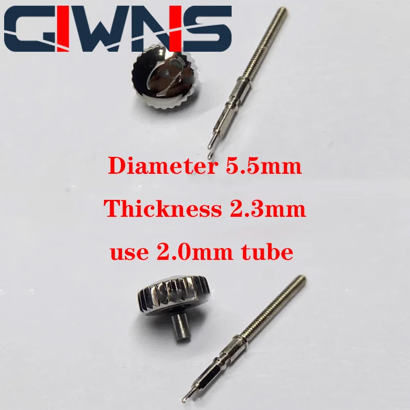 

Watch Head Crown Rod 5.5mm Thick 2.3mm Accessories For Seagull