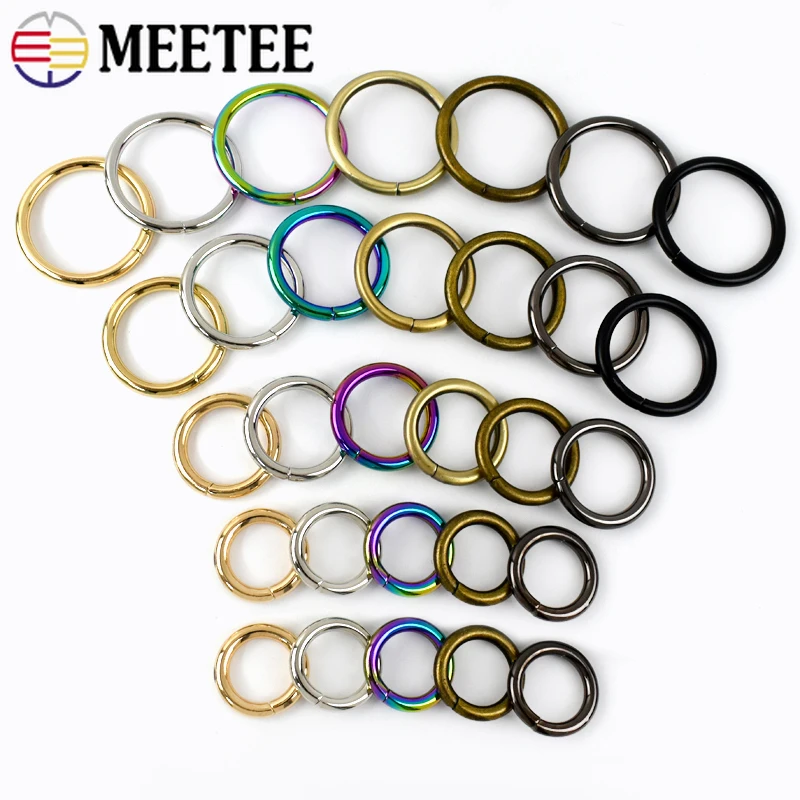 5/10Pcs Metal O Ring Buckles for Bag Strap Dog Collar Clasp Webbing Belt Hooks KeyChain Loops DIY Handbag Hardware Accessories