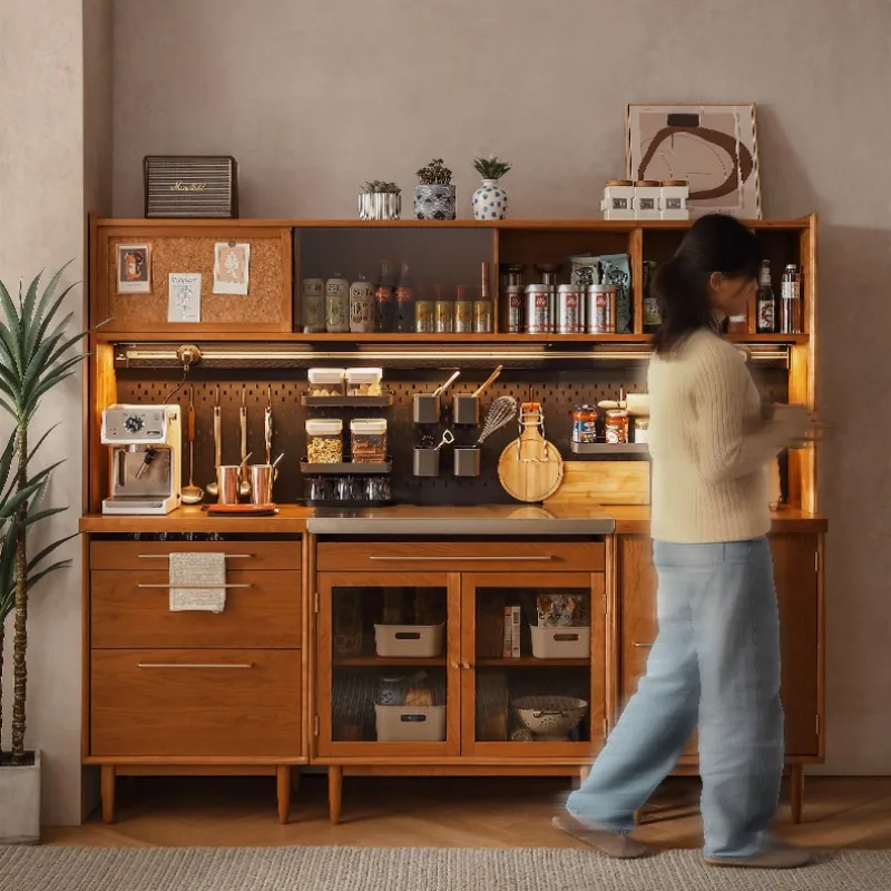 

Household living room kitchen multi-functional wall storage cabinet, bed and breakfast storage tea cabinet