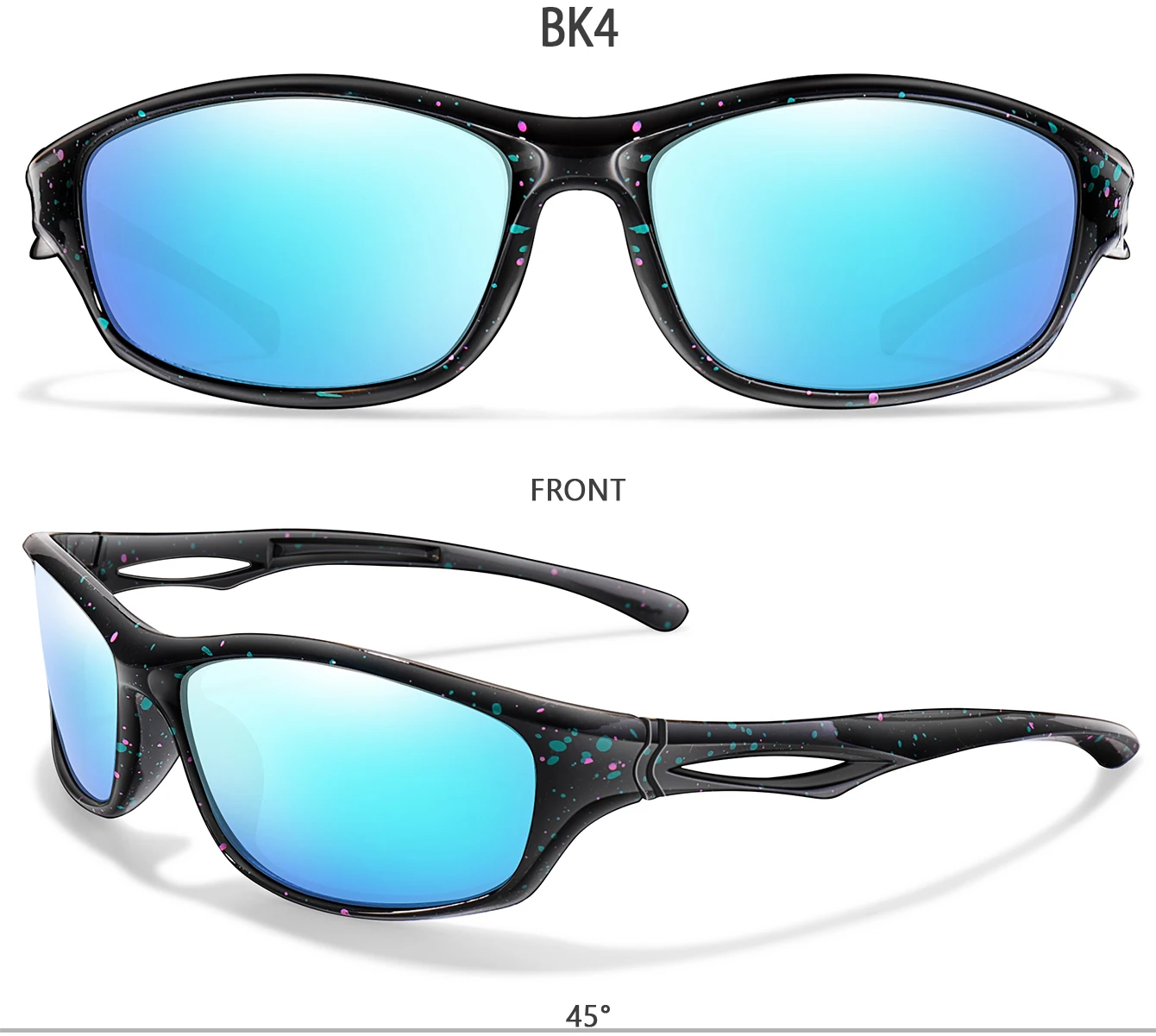 Modische Sonnenbrille für Kinder unter 8 Jahren, ovaler Rahmen, hohle Sportbrille, Kinderbrille zum Laufen, Reiten, Baseball, UV400-Schutz – Detail 7