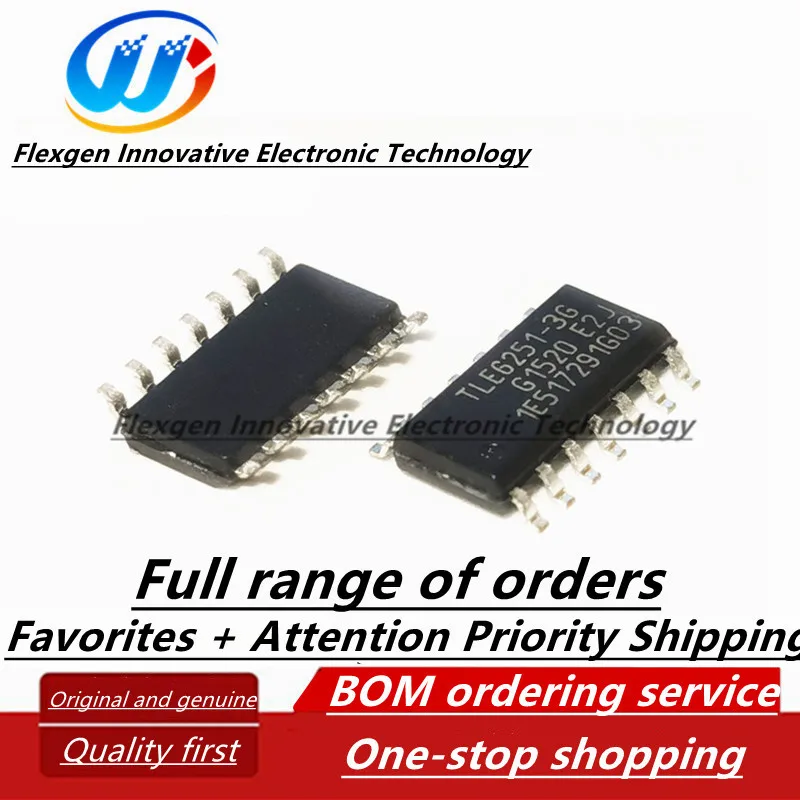 (5 pieces) TLE6251-3G TLE6251 package SOP-14 CAN chip IC