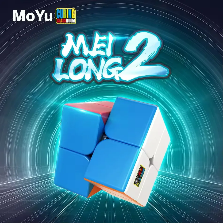 MoYu Meilong 2 2x2x2 Magic Neo Cube Meilong Stickerless Speed Cube Puzzle Children Gift Adult Educational Toys