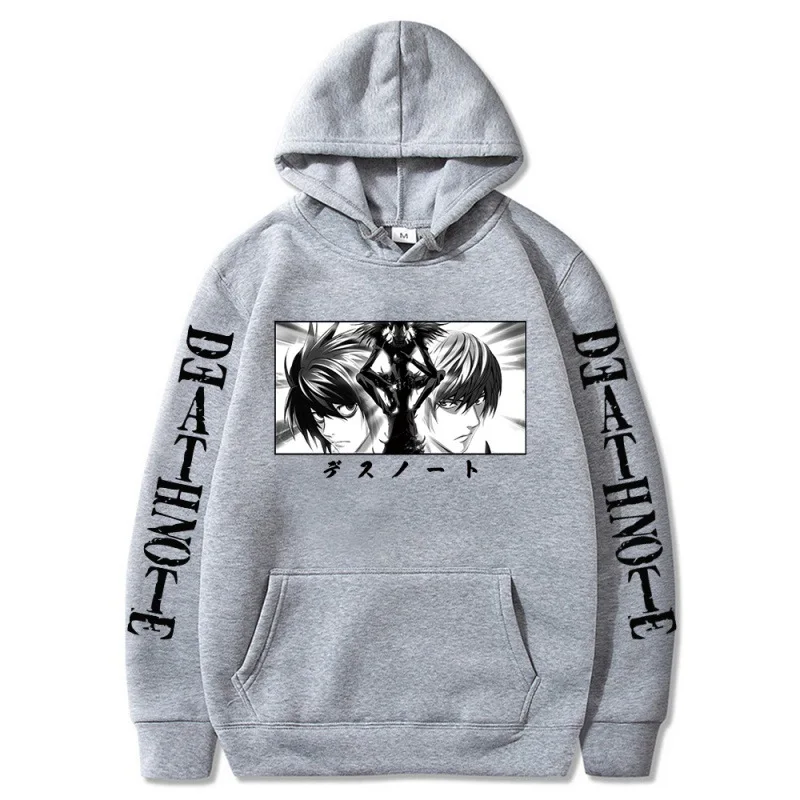 Death Note Hoodies Japanese Anime Men Women Funny Graphic Print Streetwear Harajuku Unisex Tops Plus Size Sweatshirt Clothing