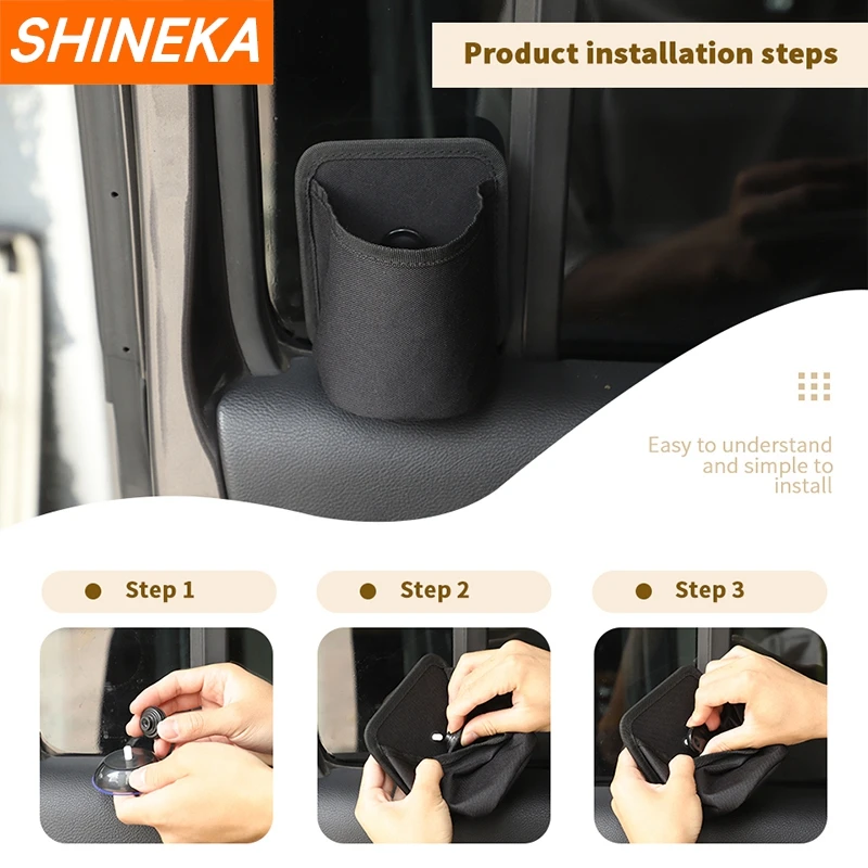 SHINEKA Car Rear Window Organizer Storage Bag For Jeep For Jimny For Dodge For Ford Universal Stowing Tidying Accessories