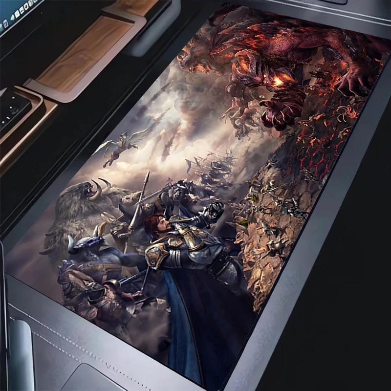 

Mouse Pad Laptop Anime Gaming HD Extended Desk Mat PC Heroes Of Might And Magic 3 Mousepad Gamer Cabinet Non Slip Keyboard Pad