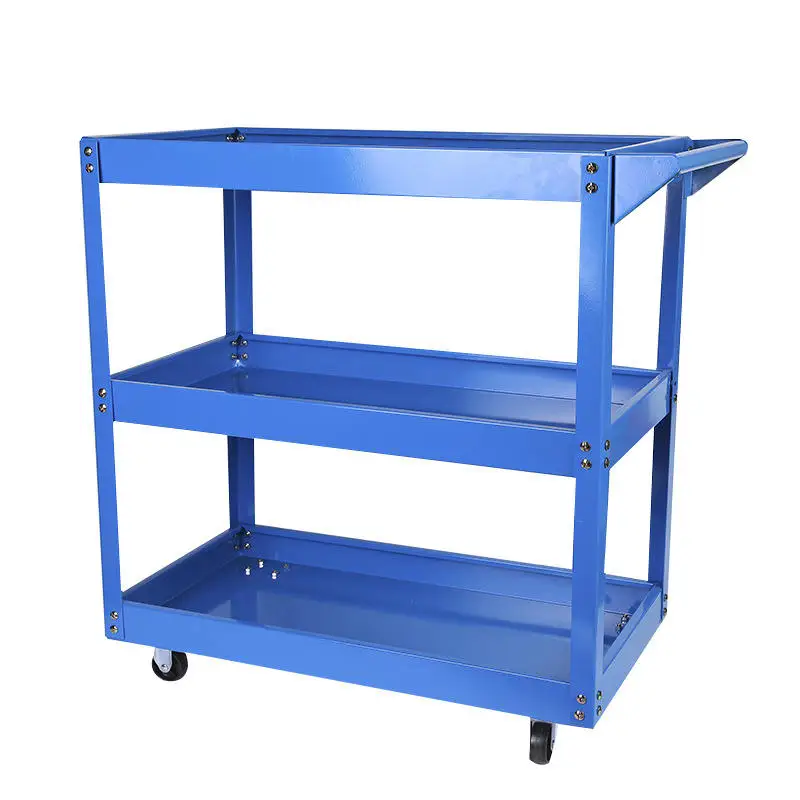 Simple Multi-Functional Three Tier Utility Tool Cart With Wheels For Easy Mobility And Storage