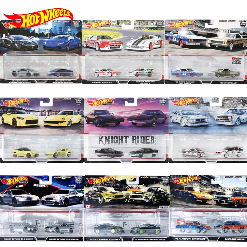 Original Hot Wheels Premium Car Culture Diecast 1/64 Voiture Racing McLaren Plymouth Ford GT Kids Boys Toys for Children Gift